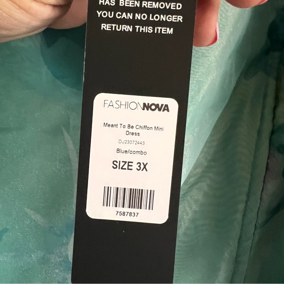 Fashion Nova Meant to Be Chiffon Mini Dress Size 3X NWT - Picture 6 of 10